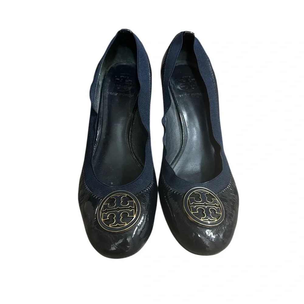 Tory Burch Caroline Mid Height Patent Leather Pumps 9,5